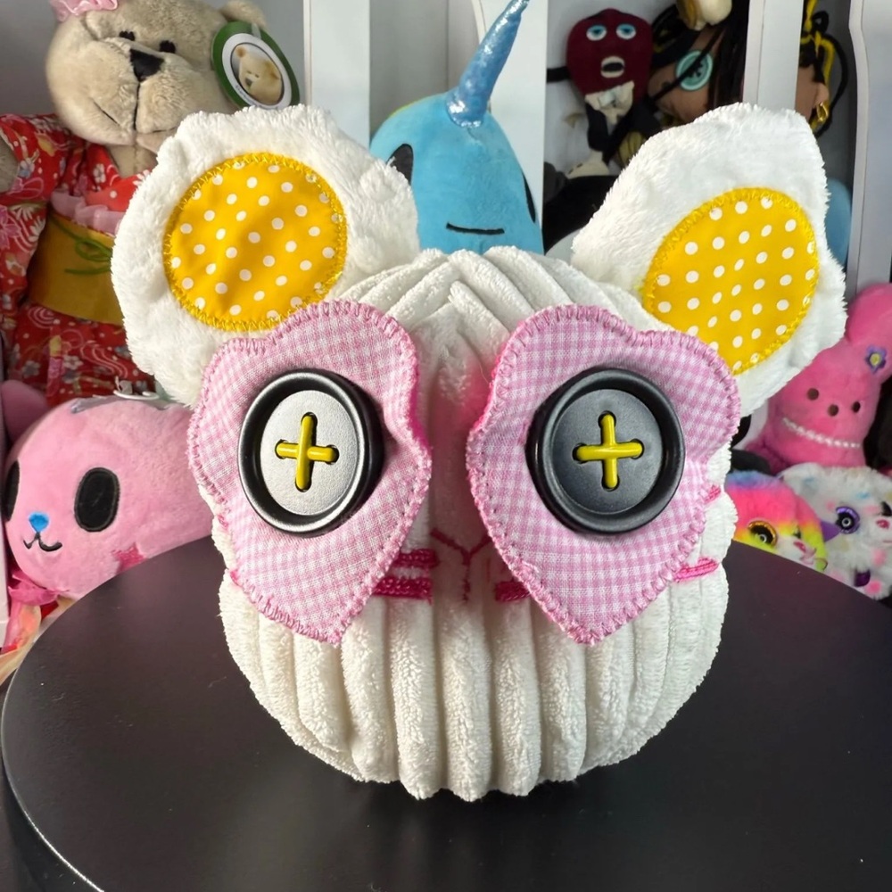 LaLaLoopsy White Crumbs Sugar Cookie Button Tail Mouse Plush Plushie Toy